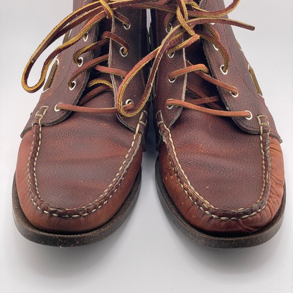 Allen Edmonds Moc Toe Leather Chukka Boots Mens Size 9 D Brown Lace Up Shoe - Picture 4 of 12